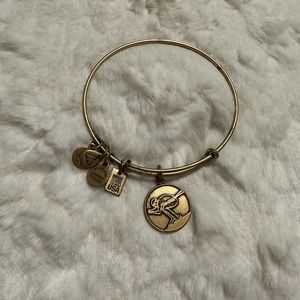 Alex and Ani gold bracelet US Ski Team Charm